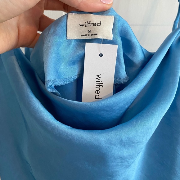 Wilfred Blue Satin Dress (size M) - Picture 5 of 8